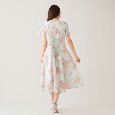 シアーチェックレースアップワンピース（51012607） | Rose