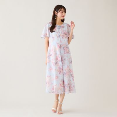シアーチェックレースアップワンピース（51012607） | Rose