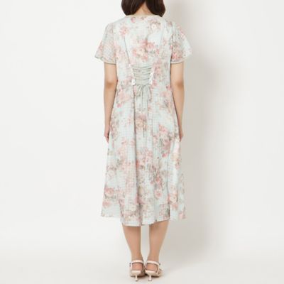シアーチェックレースアップワンピース（51012607） | Rose