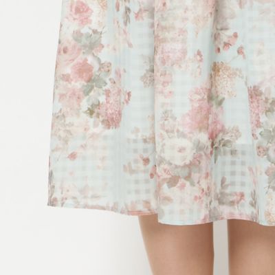 シアーチェックレースアップワンピース（51012607） | Rose