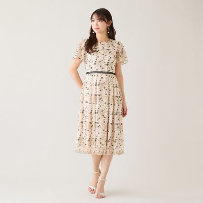 チュール刺繍ワンピース（51012611） | Rose Tiara (Women