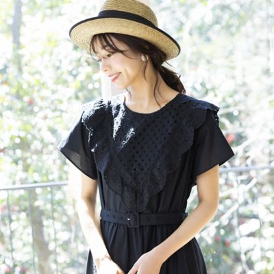 アイレット刺繍マキシ丈ワンピース（51013302） | Rose