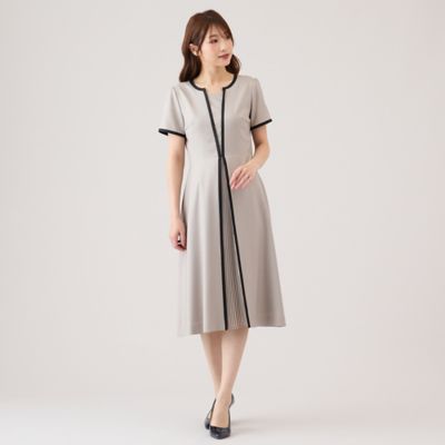【接触冷感／サイズ展開有】プリーツ切替ワンピース（５１０１３５０１）