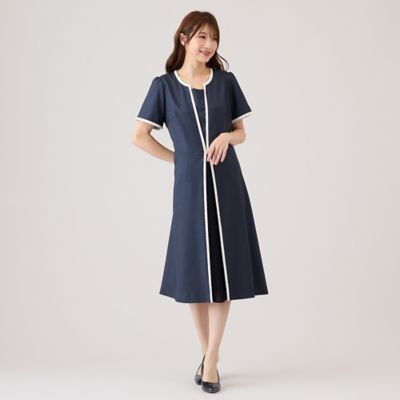 【接触冷感／サイズ展開有】プリーツ切替ワンピース（５１０１３５０１）