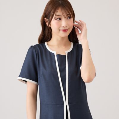【接触冷感／サイズ展開有】プリーツ切替ワンピース（５１０１３５０１）