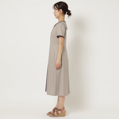 【接触冷感／サイズ展開有】プリーツ切替ワンピース（５１０１３５０１）