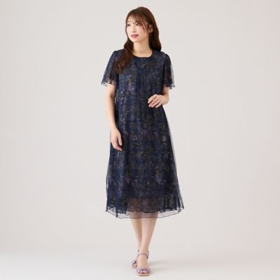 レース刺繍チュールワンピース（５１０１３５０２）