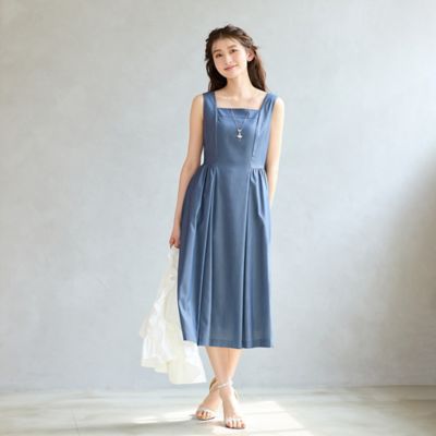 ＜Rose Tiara (Women/大きいサイズ)＞【接触冷感】バックシャーリングジャンパースカート（５１０１３６０６）