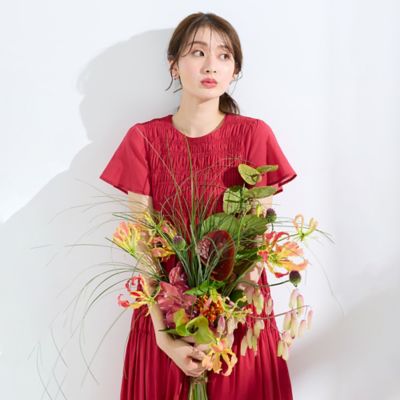 シャーリングマキシ丈ワンピース（51013608） | Rose Tiara
