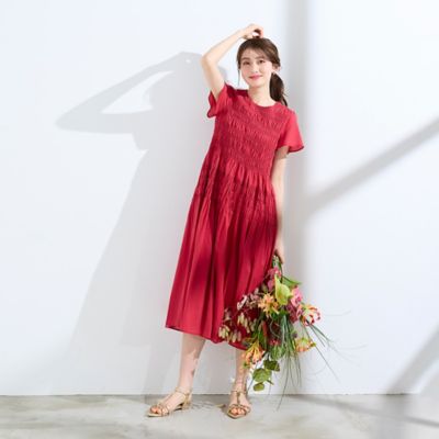 シャーリングマキシ丈ワンピース（51013608） | Rose Tiara