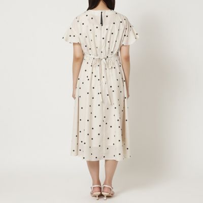フレア袖ドットワンピース（51013611） | Rose Tiara (Women