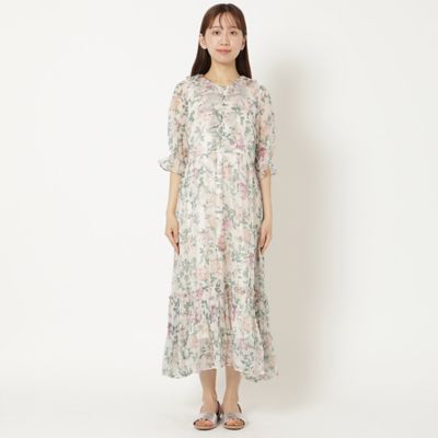 新品ローズティアラ　大きいサイズ42お花柄ワンピース定価28600 ローズティアラ 大きいサイズ42 ワンピース レース 花柄 刺繍