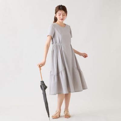 撥水／通気性◎】ドロスト撥水ワンピース（51014604） | Rose