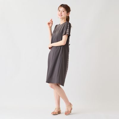 バックチェック 編み上げリボンワンピース（51014605） | Rose