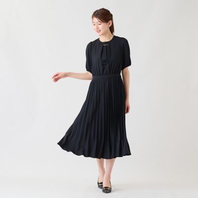 ボウタイ付き ジョーゼットマキシワンピース（51014609