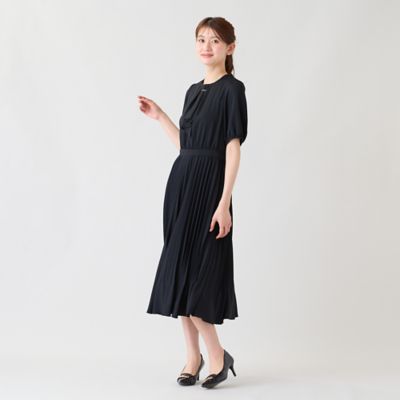 ボウタイ付き ジョーゼットマキシワンピース（51014609