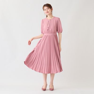 ボウタイ付き ジョーゼットマキシワンピース（51014609
