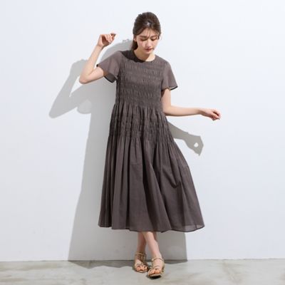 人気のため追加】シャーリングマキシ丈ワンピース（51014611