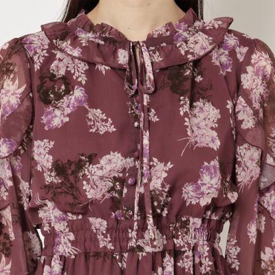 フロッキープリントワンピース（51015406） | Rose
