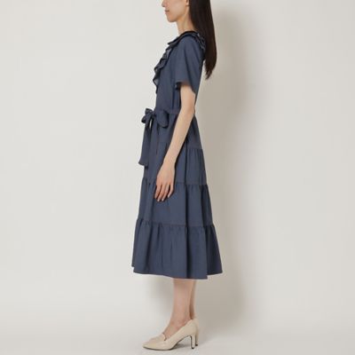 デニムライクティアードワンピース（51015408） | Rose