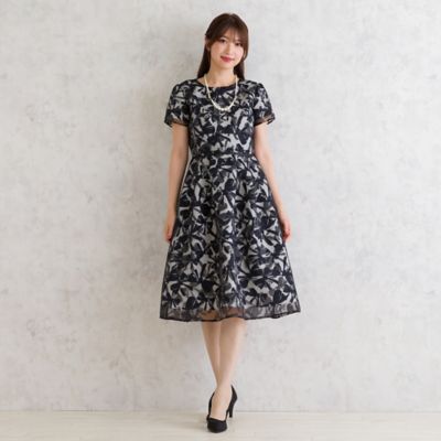 Rose Tiara ♡ リボンプリントフィット&フレアワンピース リボンプリントフィット＆フレアワンピース（51015411