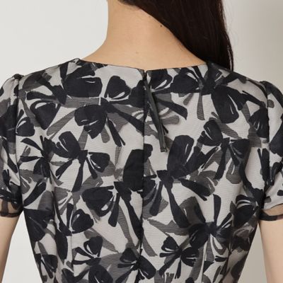 Rose Tiara ♡ リボンプリントフィット&フレアワンピース リボンプリントフィット＆フレアワンピース（51015411