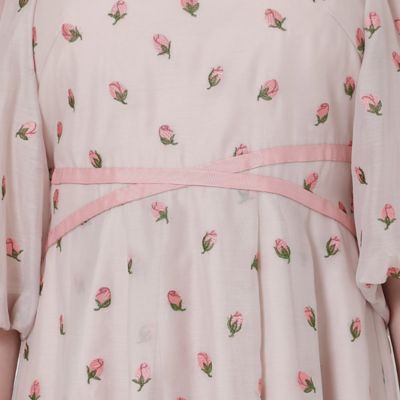 美シルエット】つぼみ刺繍ワンピース（51015501） | Rose