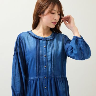 手洗いOK】デニムワンピース（51015505） | Rose