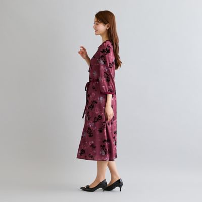 フロッキーフラワープリントワンピース（51015610） | Rose