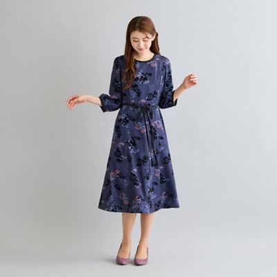 フロッキーフラワープリントワンピース（51015610） | Rose