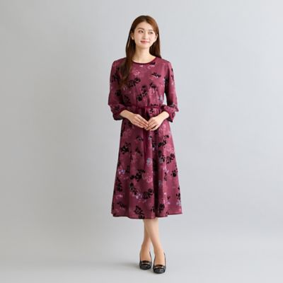 フロッキーフラワープリントワンピース（51015610） | Rose