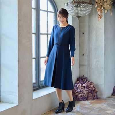 美シルエット】【イージーケア／UVカット】シフォンプリーツ切替