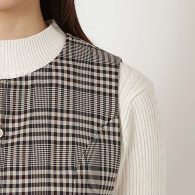 MIXチェックジャンパースカート（51016511） | Rose Tiara