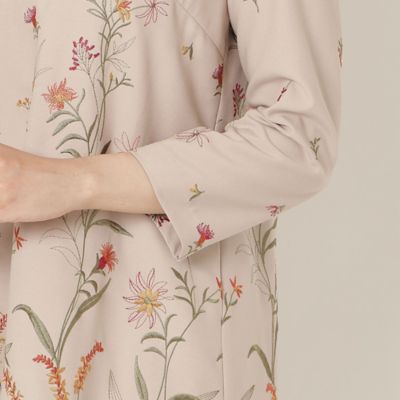 吹上刺繍Aラインワンピース（51016601） | Rose Tiara (Women