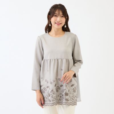 ＜Rose Tiara (Women/大きいサイズ)＞吹上刺繍チュニック（５１０２１６０１）