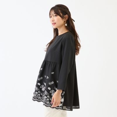 吹上刺繍チュニック（51021601） | Rose Tiara (Women/大きい