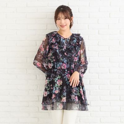 オリジナルプリントフリルチュニック（51021602） | Rose