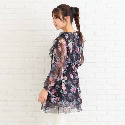 オリジナルプリントフリルチュニック（51021602） | Rose