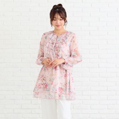 オリジナルプリントフリルチュニック（51021602） | Rose