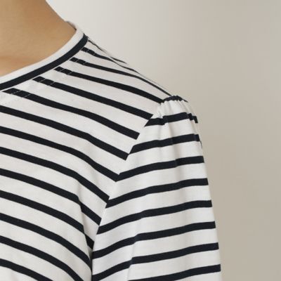バックレース切替ボーダーカットソー（５１０２２５０７）