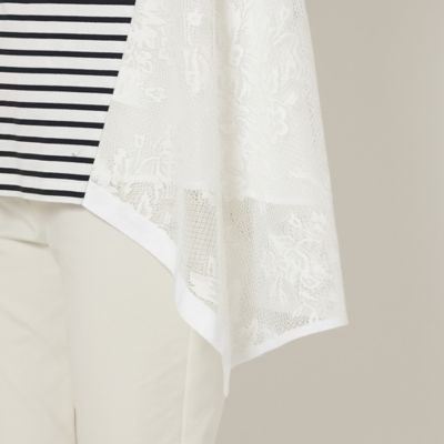 バックレース切替ボーダーカットソー（５１０２２５０７）