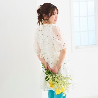 ＜Rose Tiara (Women/大きいサイズ)＞バックリボンハートフロッキーチュニック（５１０２２６０７）