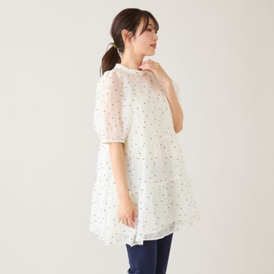 バックリボンハートフロッキーチュニック（51022607） | Rose