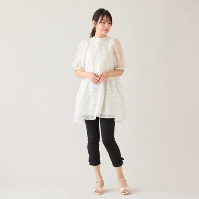 バックリボンハートフロッキーチュニック（51022607） | Rose