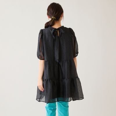 バックリボンハートフロッキーチュニック（51022607） | Rose