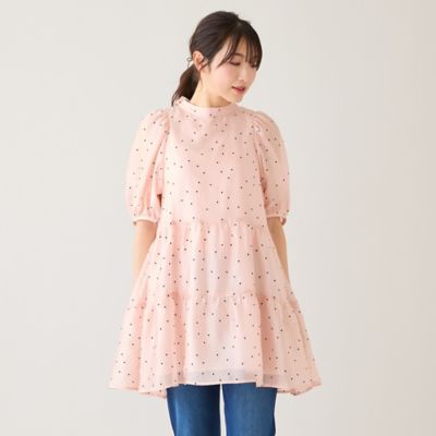 バックリボンハートフロッキーチュニック（51022607） | Rose