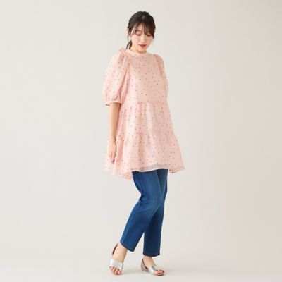 バックリボンハートフロッキーチュニック（51022607） | Rose