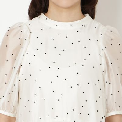 バックリボンハートフロッキーチュニック（51022607） | Rose