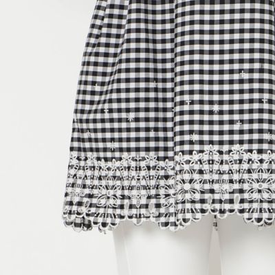 スカラ刺繍チュニック／ ギンガムチェック（51023601A