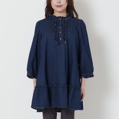 伸縮性◎】ライトオンスデニムチュニック（51025503